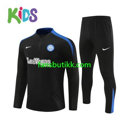 Inter Milan Barn Svart Trenings Collegegenser Set 2024-2025